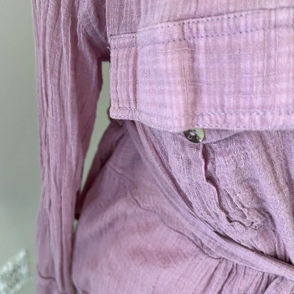 We The Free Gauze Safari Top Blouse - Picture 3 of 7